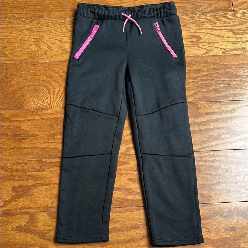 Kids Black Pants with Pink Accents